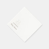 Bärengeschlecht - neutrale Minimalistische Babydus Serviette (Ecke)