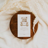 Bärengeschlecht - neutrales Windelkreuz Begleitkarte