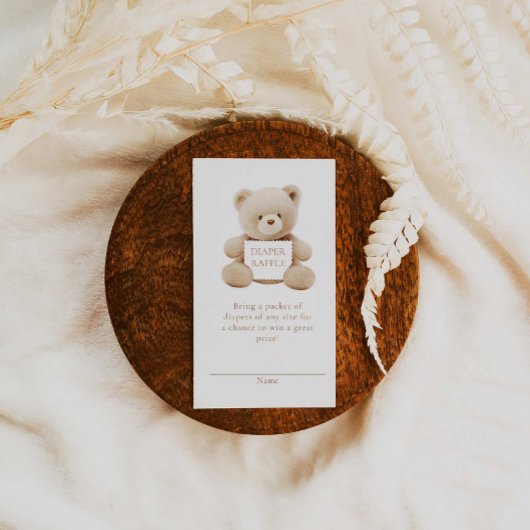 Bärengeschlecht - neutrales Windelkreuz Begleitkarte