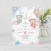 Bärengeschlecht offenbart, dass er oder sie Schnee Einladung (Stehend Vorderseite)