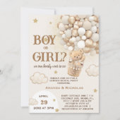 Bärengeschlecht offenbart neutrales Gold Einladung (Vorderseite)