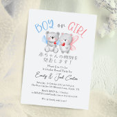 Bärengeschlecht zeigt Junge oder Mädchen Wasserfar Einladung