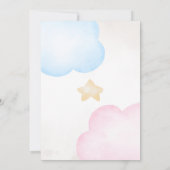 Bärengeschlecht zeigt Junge oder Mädchen Wasserfar Einladung (Rückseite)