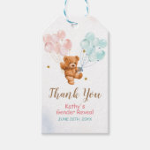 Bärengeschlecht zeigt Rosa und Blau Geschenkanhänger (Vorderseite)