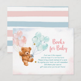 Bärengeschlecht zeigt Tiere Bücher für Baby Invita Einladungspostkarte