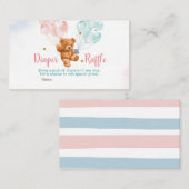 Bärengeschlecht zeigt Windelballon Begleitkarte (Vorne/Hinten)