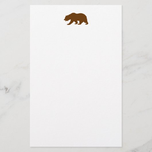 Bärengestalt Briefpapier (Vorderseite)