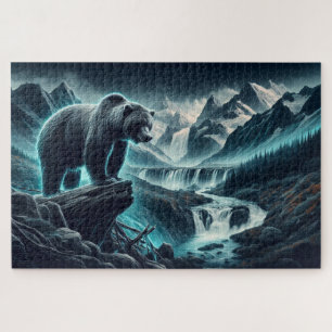 Bärengipfel, Grizzly Bär, Gebirgskette Puzzle