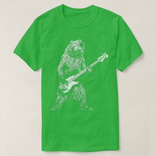 Bärengitarre für Men Animal Playing G T-Shirt (Design vorne)
