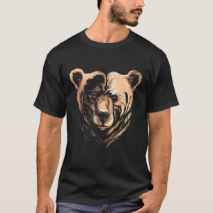 Bärengitter mit Blick auf Kopf T-Shirt