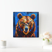 Bärenglas Quadratische Wanduhr (Zuhause)