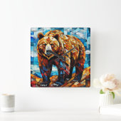 Bärenglas Quadratische Wanduhr (Zuhause)