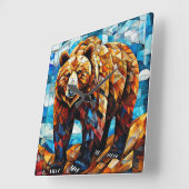 Bärenglas Quadratische Wanduhr (Winkel)