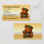 Bärengold in Plüsch Visitenkarte (Vorne/Hinten)