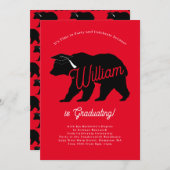 Bärengraduierungspartei Einladung (Vorne/Hinten)