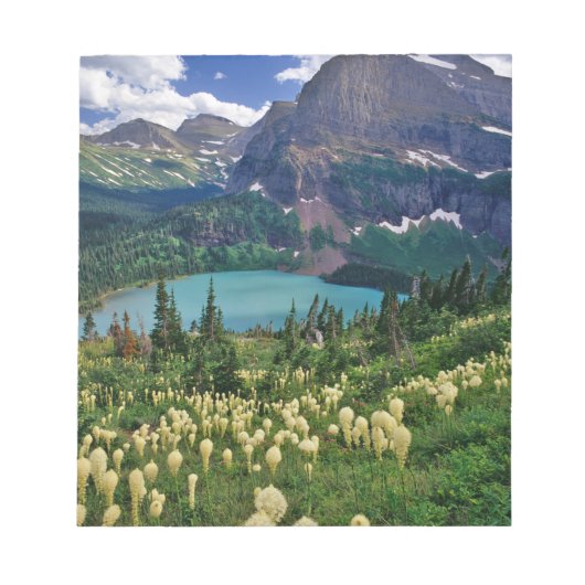 Bärengras über dem Grinnellsee Notizblock (Vorderseite)