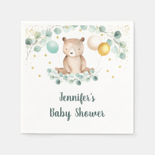 Bärengrün Gold Gender Neutral Baby Dusche Serviette