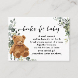 Bärengrün mit Babyduschkarte mitbringen Platzkarte