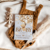 Bärenhalterung Balloons Dusty Blue Baby Boy Dusche Einladung