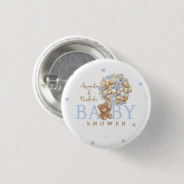 Bärenherz & Balloons Minimal Bohemisch Baby Boy Button