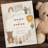 Bärenholzkakteen Woodland unisex Kinderdusche Einladung