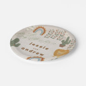 Bärenholzkakteen Woodland unisex Kinderdusche Pappteller (Schrägansicht)