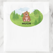 Bärenhugs für Sie Ovaler Aufkleber (Tasche)