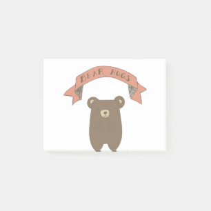 Bärenhugs-Illustration Post-it Klebezettel