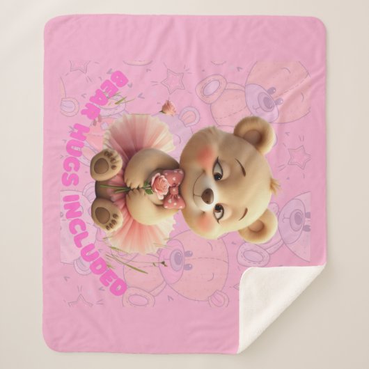 Bärenhugs inbegriffen - süßer Tutu-Bär Sherpadecke (Vorderseite)