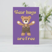 Bärenhugs sind gratis dankeskarte (Stehend Vorderseite)