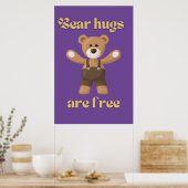Bärenhugs sind gratis poster (Küche)