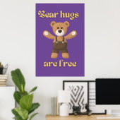 Bärenhugs sind gratis poster (Heimbüro)