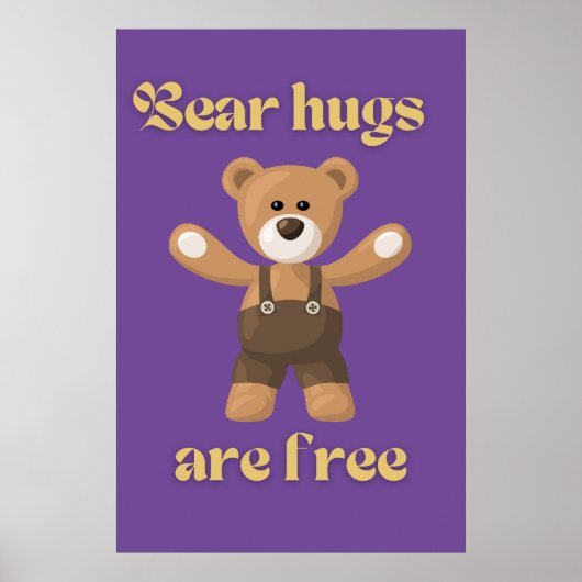 Bärenhugs sind gratis poster (Vorne)