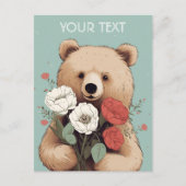 Bärenhugs und Blume: Eine Karte für jeden Anlass (Vorderseite)
