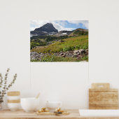 Bärenhutberg und Gletscherbach Poster (Küche)