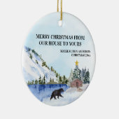 Bärenhütte Seengebirge von unserem Haus bis zu Ihn Keramik Ornament (Rechts)