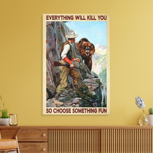 Bärenjagd also wählen Sie etwas Spaß Poster Leinwa Leinwanddruck (Insitu (Wohnzimmer))