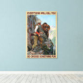 Bärenjagd also wählen Sie etwas Spaß Poster Leinwa Leinwanddruck (Insitu (Holzboden))