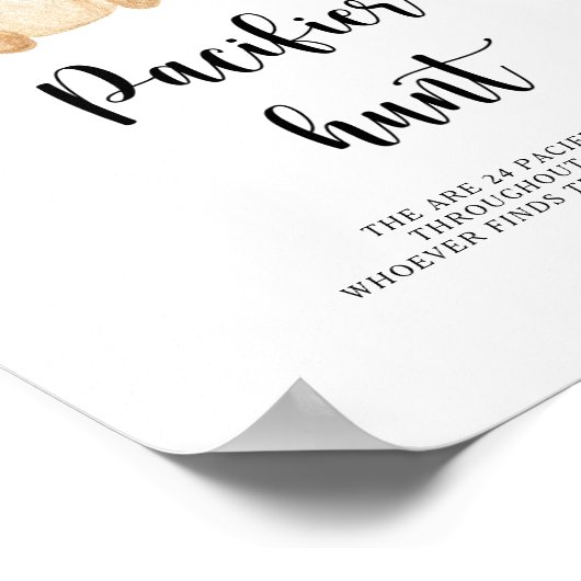 Bärenjagd Baby-Duschgame-Poster Poster (Ecke)