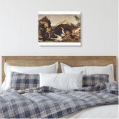 Bärenjagd oder, Schlacht zwischen Hunden und Bären Leinwanddruck (Insitu (Schlafzimmer))