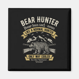 Bärenjäger T-Shirt Vintage Jagd Lustige Jäger Magnet