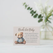 Bärenjunge Babydusche Anfrage Begleitkarte (Stehend Vorderseite)