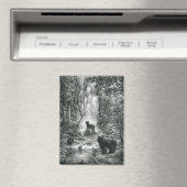 Bärenjunge besuchen den Wasserfall Magnet (In Situ (Geschirrspüler))