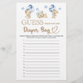 Bärenjunge duschen, was in der Windeltasche ist (Vorderseite)