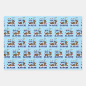 Bärenjunge, sehr große Bruder-Geschwister Geschenkpapier Set (Vorderseite)