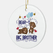 Bärenjunge, sehr große Bruder-Geschwister Keramik Ornament (Links)