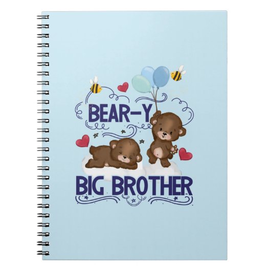 Bärenjunge, sehr große Bruder-Geschwister Notizblock (Vorderseite)