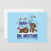Bärenjunge, sehr große Bruder-Geschwister Postkarte (Vorne/Hinten)