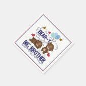 Bärenjunge, sehr große Bruder-Geschwister Serviette (Ecke)