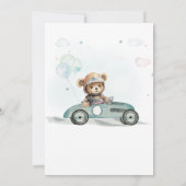 Bärenjunge zum ersten Geburtstag und Taufe Einladung (Rückseite)